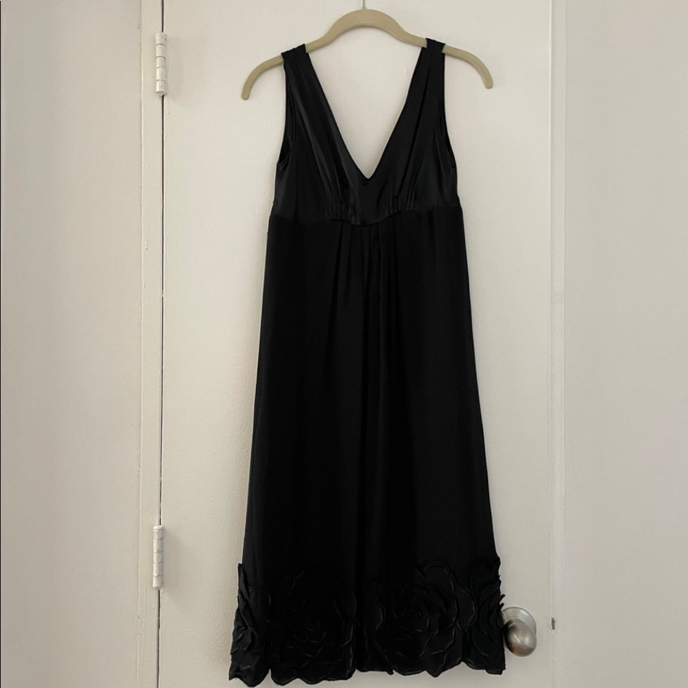Black dress with floral bottom